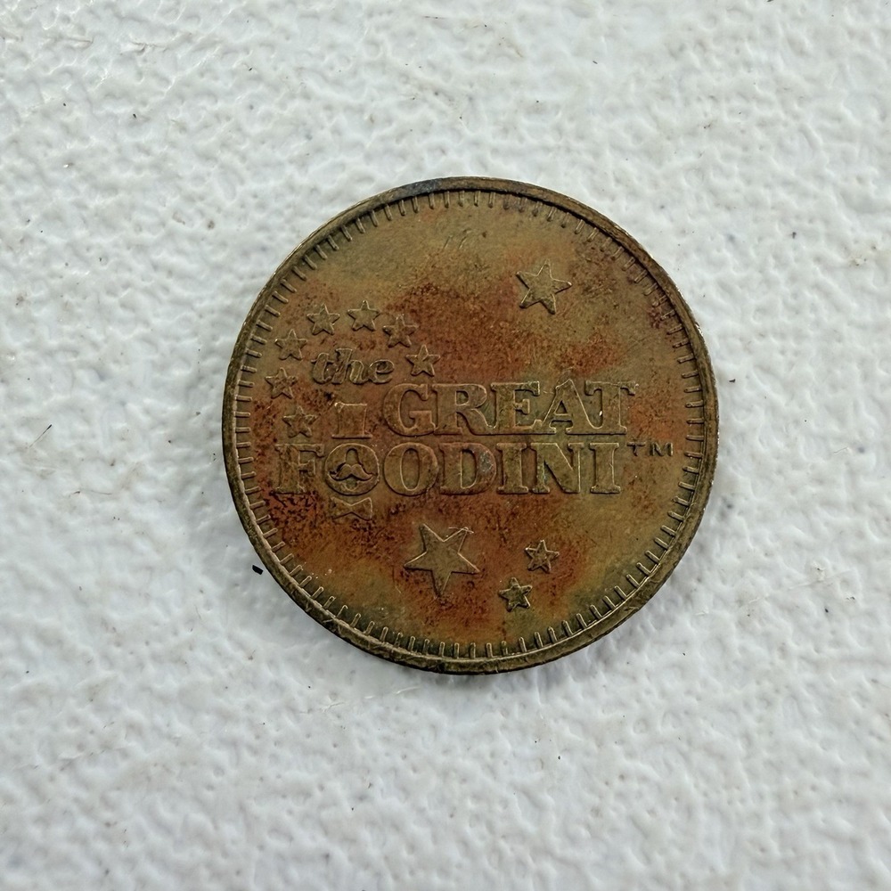 Vintage The Great Foodini Brass Game Amusement Arcade Token‎